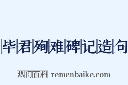 毕君殉难碑记造句是什么意思的图片